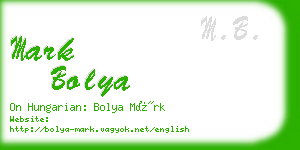 mark bolya business card